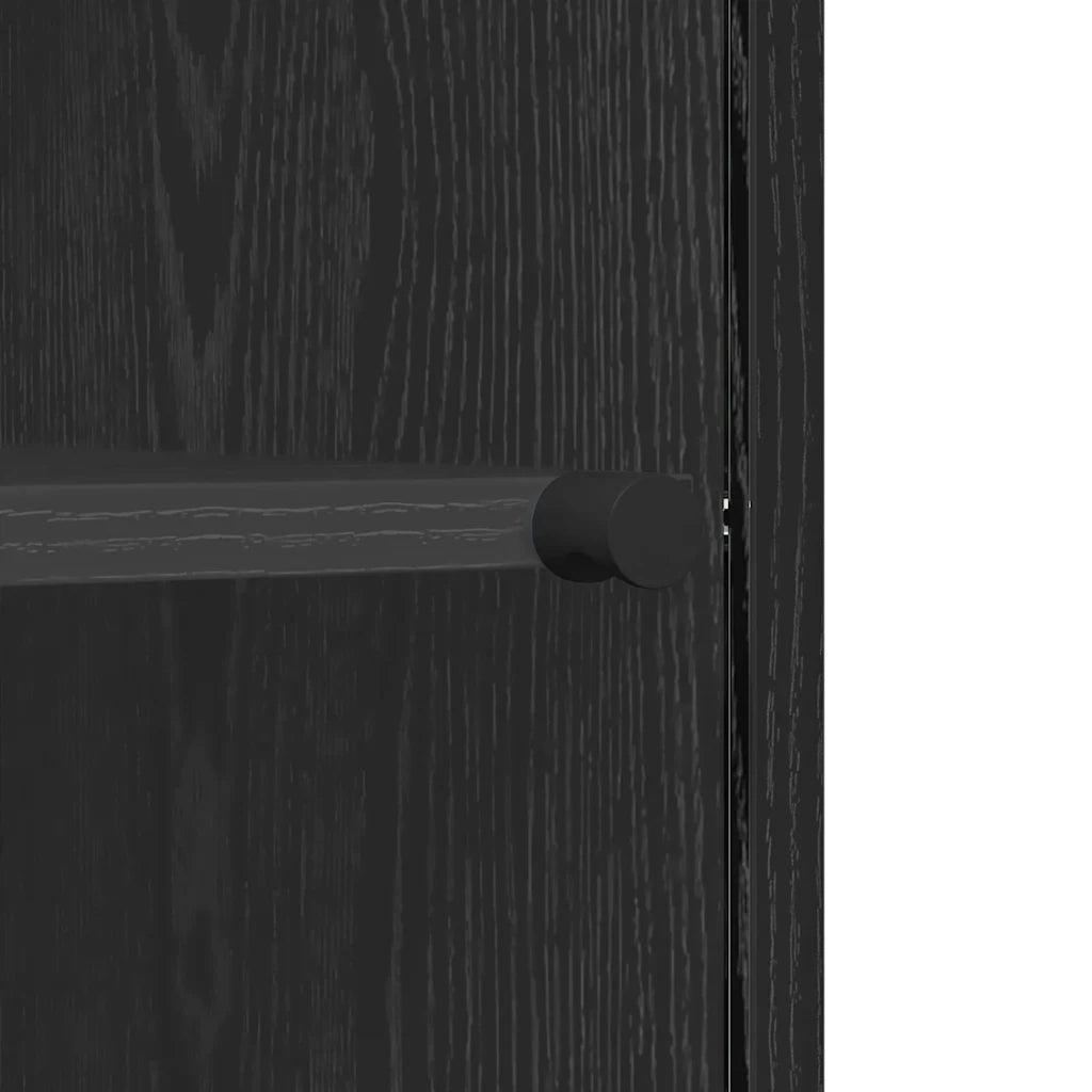 Credenza | Madia | Buffet da pranzo | Armadio da pranzo Rovere nero 35 x 37 x 76 cm Legno multistrato