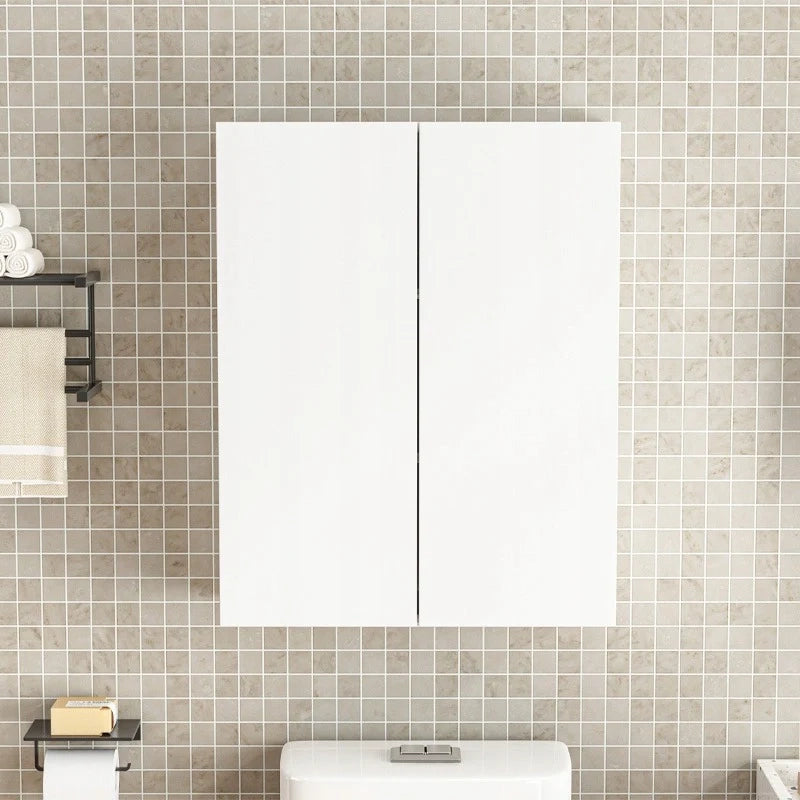 Mobile da bagno sospeso a 2 ante, 60 cm, moderno e salvaspazio.