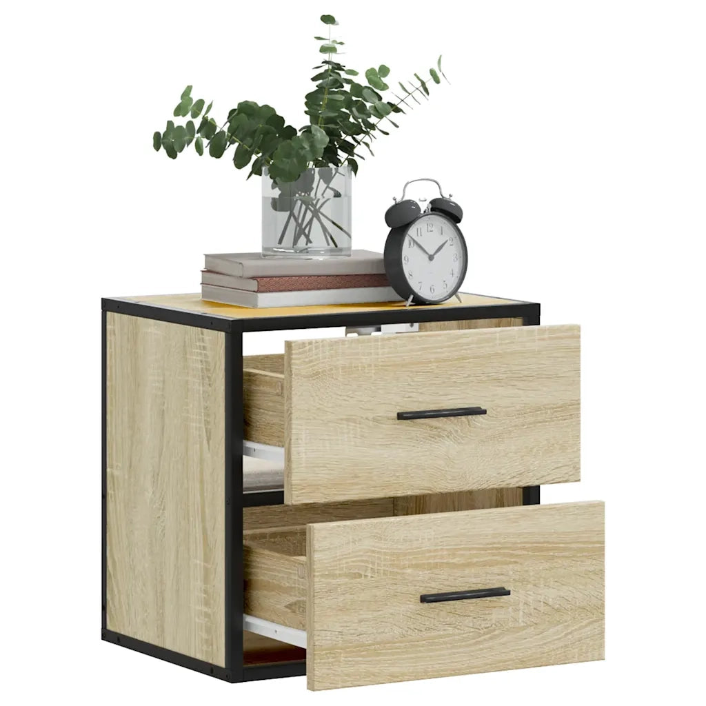 Comodino a Muro Rovere Sonoma 40x31x39,5 cm