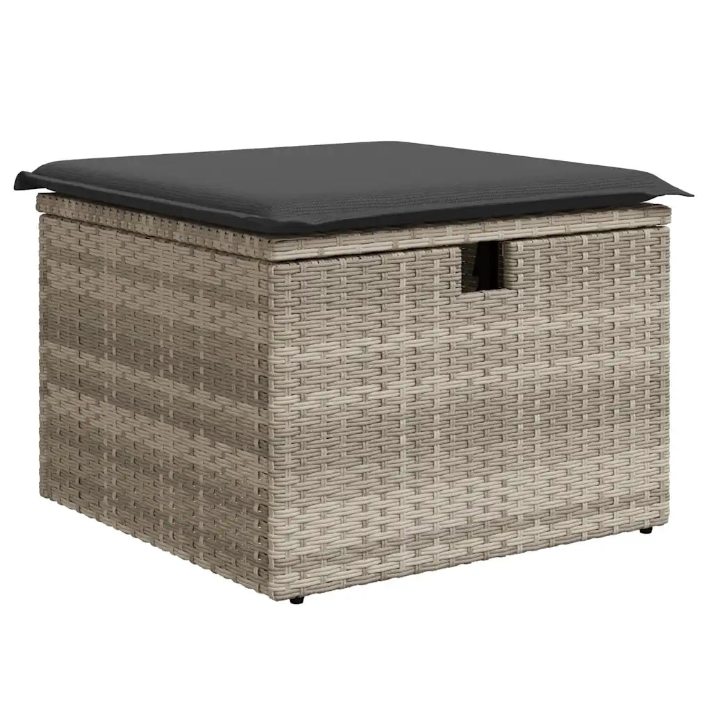 Set Divano da Giardino 8pz con Cuscini Grigio Chiaro Polyrattan 3274672