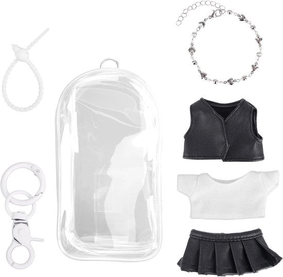 Tas da Completamento con Accessori e Decorazioni per Figurine e Pupazzi - Incluso Set di Vestiti - Dimensioni 17cm