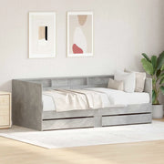 Letto Giorno con cassetto Grigio 90 x 200 cm Legno multistrato
