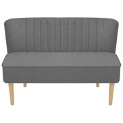 Divano 117 x 55,5 x 77 cm tessuto grigio chiaro 02_0019481