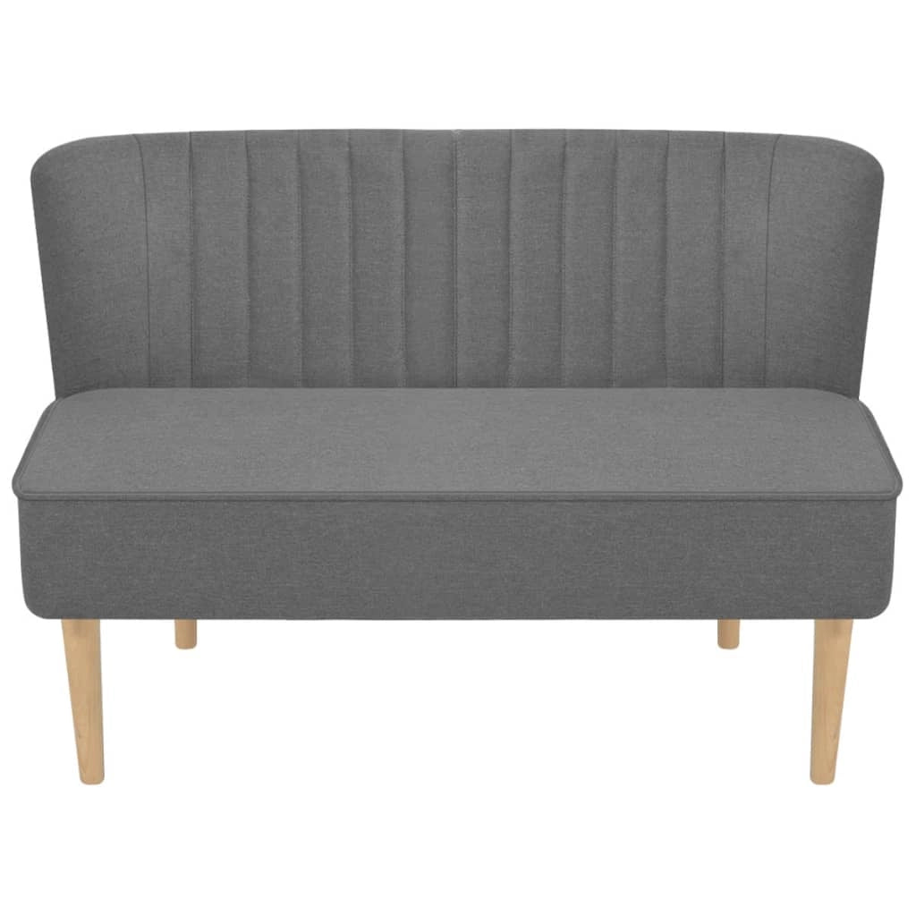Divano 117 x 55,5 x 77 cm tessuto grigio chiaro 02_0019481