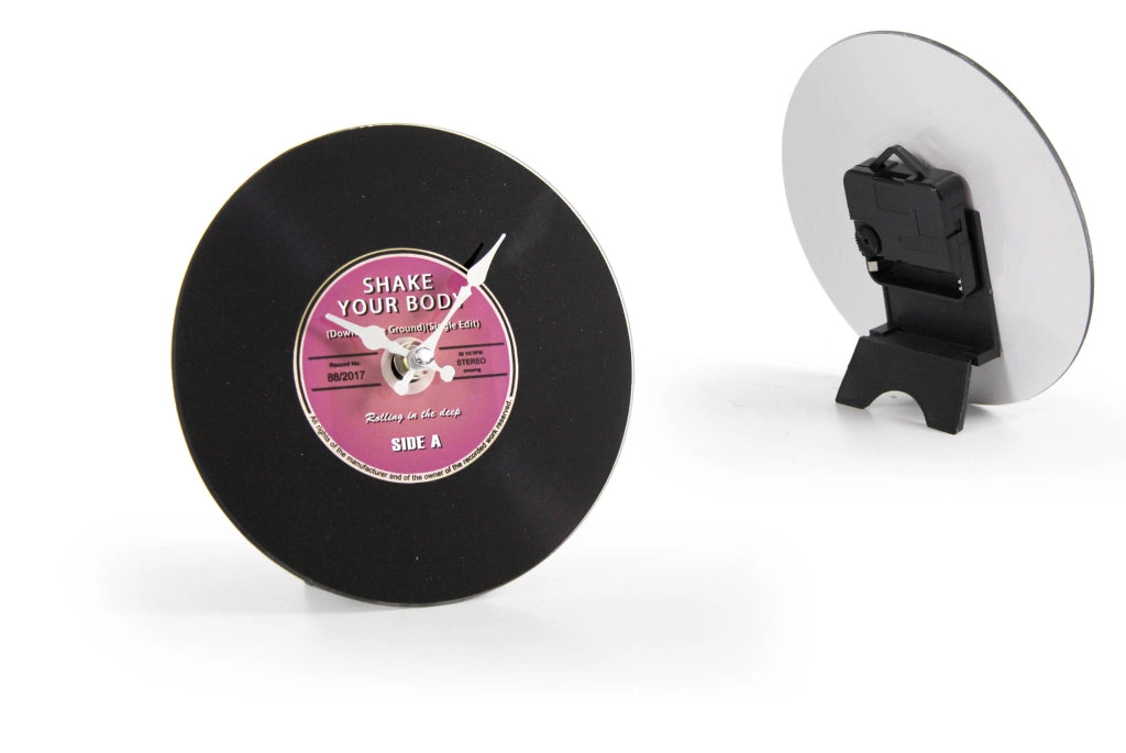 OROLOGIO DA TAVOLO LP VINILE VINTAGE 17 CM
