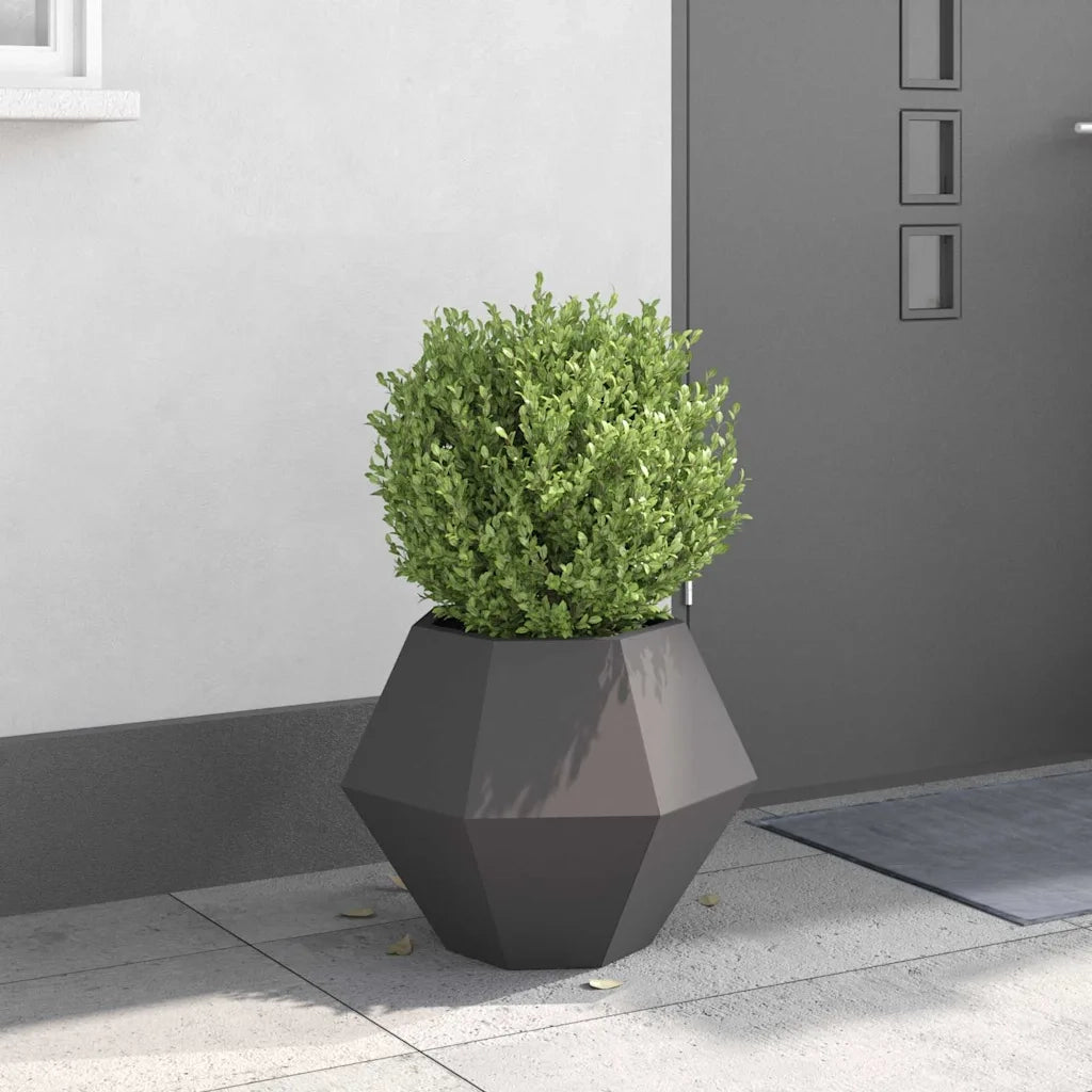 Fioriera | Cassetta per fiori | Vaso Nero 50 x 50 x 40 cm Acciaio
