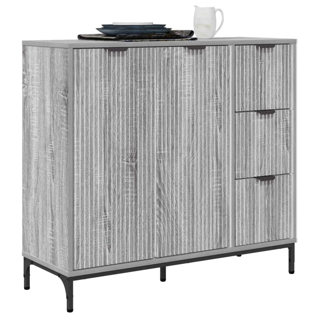 Credenza Grigio Sonoma 89,5 x 33 x 82 cm Legno multistrato 883460