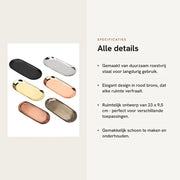 Cassetto per oggetti di decorazione - contenitore per accessori da bagno - contenitore in acciaio inossidabile - contenitore per strumenti per candele - contenitore per oggetti da conservare - dimensioni 23 x 9,5 cm