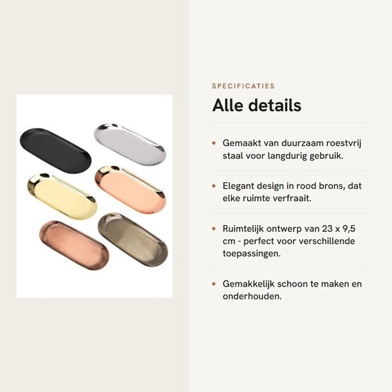 Cassetto per oggetti di decorazione - contenitore per accessori da bagno - contenitore in acciaio inossidabile - contenitore per strumenti per candele - contenitore per oggetti da conservare - dimensioni 23 x 9,5 cm
