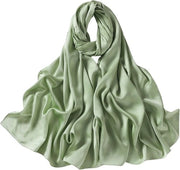 Sfumatura di seta, sciarpa in poliestere, decorazione per matrimoni, sciarpa per abito da sera, partita di matrimoni per donne, elegante sciarpa morbida in poliestere, 65*220cm, salvia verde