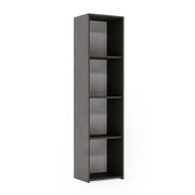 Libreria a colonna LONI 160x40 cm grigia con 4 ripiani a giorno