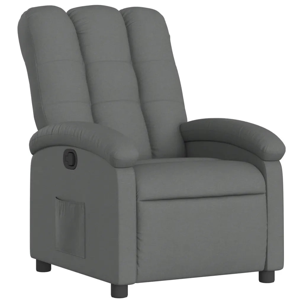 Divano Sedia-Poltrona reclinabile in tessuto grigio scuro 401502