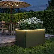 Fioriera da giardino con LED Verde Oliva 50 x 80 x 48 cm 8008216