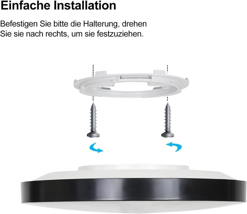 ZMH Lampada da soffitto a LED IP44 con telecomando - Illuminazione di design per cucina e corridoio