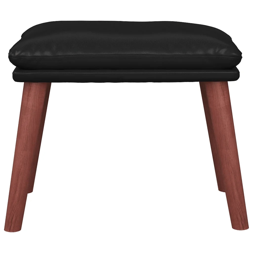 Poggiapiedi Nero 45x29,5x35 cm in Similpelle 341490