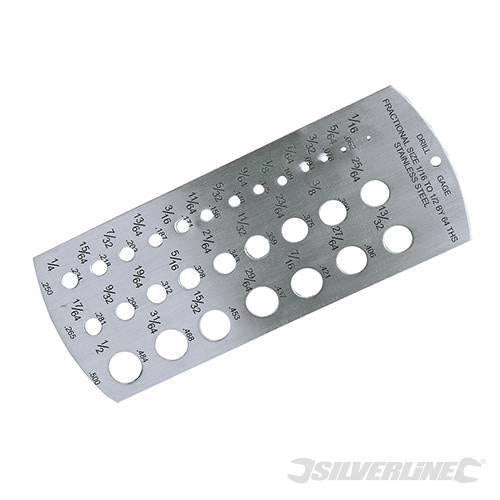 Silverline calibro per la misura delle punte elicoidali in acciaio 1/16 a 1/2  Prezzo