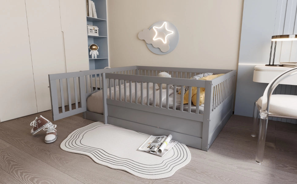 Letto per bambini - Xylo - 140x200 - Grigio