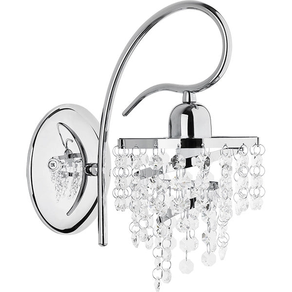 Applique glamour DIANA cristalli cromo 1xE14 10W Alfa