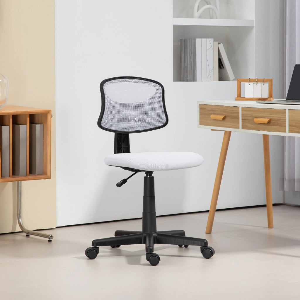 Sedia da ufficio girevole con schienale in rete ¨C zephmum ¨C bianco