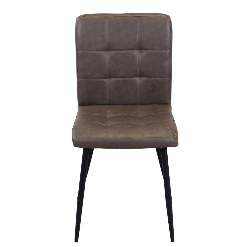 Sedia per Sala da Pranzo in Ecopelle Metallo cm 40x41x89 - ELEONORE