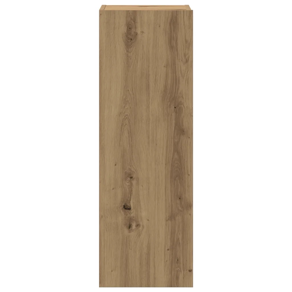 Set Mobile TV 8 pz Montato a Parete Rovere in Legno Multistrato