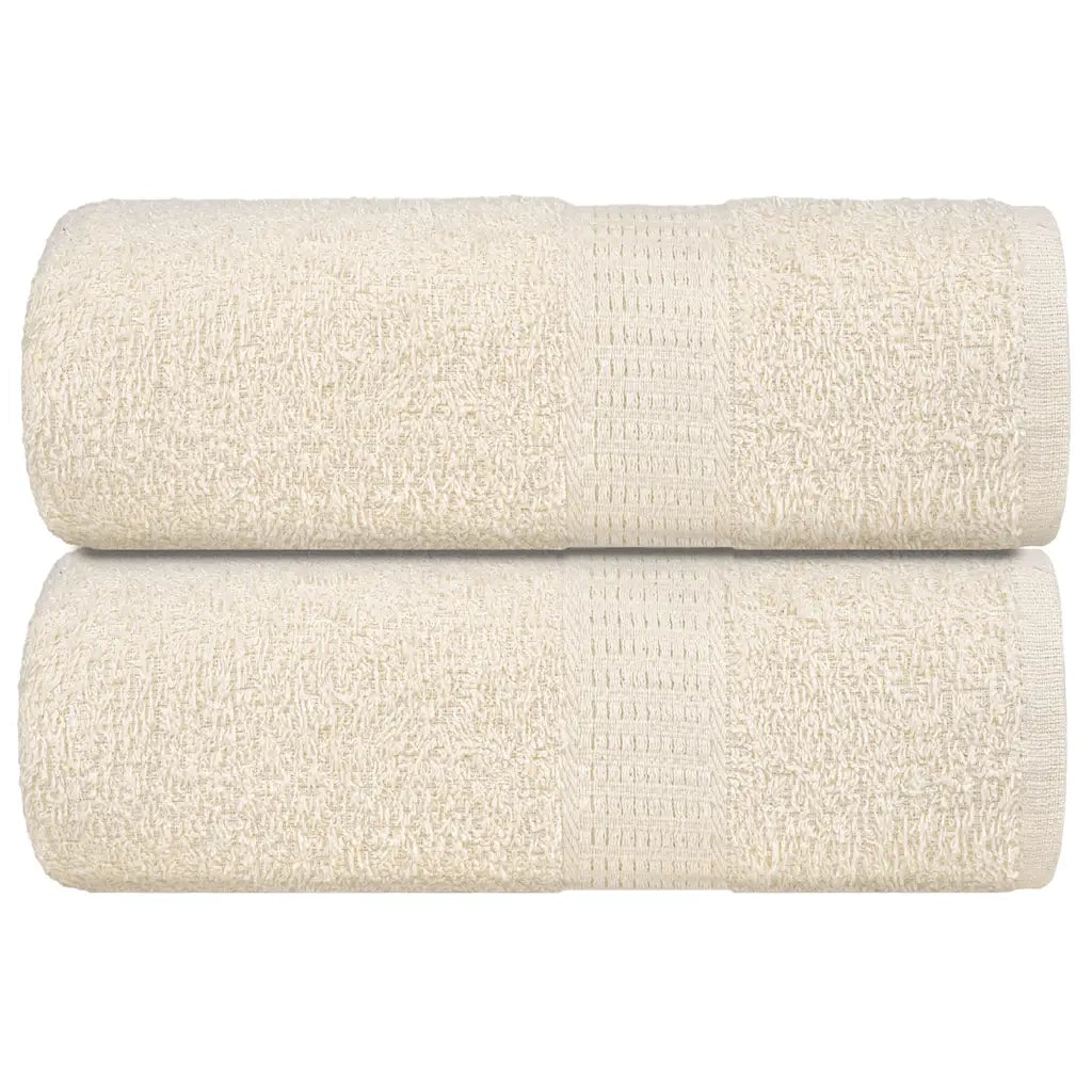 Asciugamani Ospiti 2 pz Crema 30x50 cm 360 g/mÂ² 100% Cotone