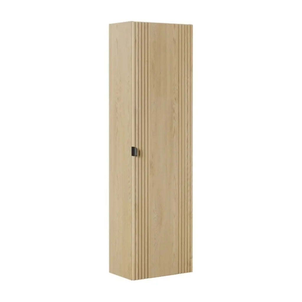 Colonna da bagno KORI 140 cm in rovere chiaro - Mobile sospeso con 1 anta