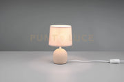 MALU LAMPADA DA TAVOLO IN CERAMICA CON PARALUME BEIGE H. 26CM  1 LUCE ATTACCO E14