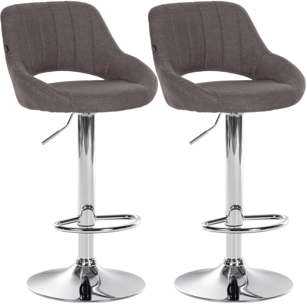 Set di 2 sgabelli da bar tessuto Milet C 2