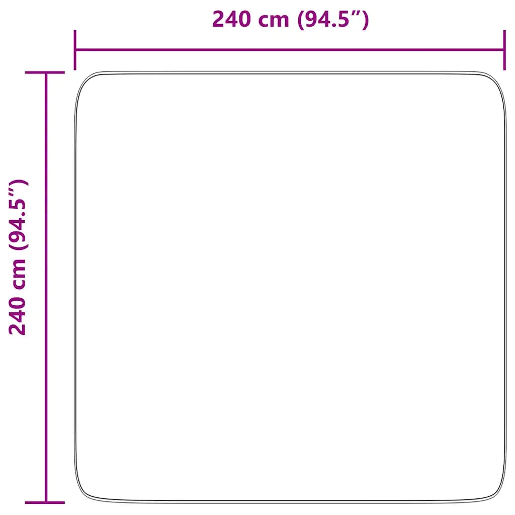 Tappeto Shaggy a Pelo Lungo NAVARRA Crema 240x240 cm poliestere 4102887