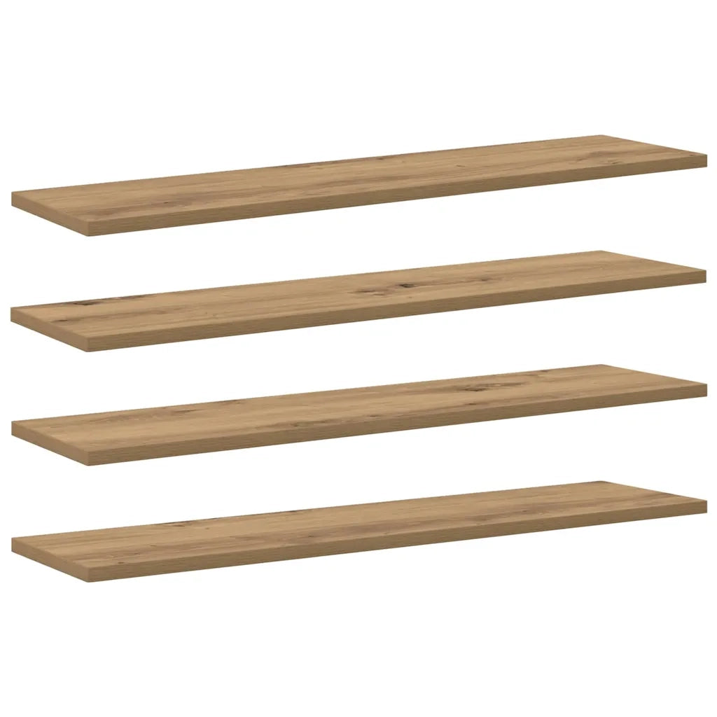 Scaffale 4 pcs Marrone 80 x 20 x 1,5 cm Legno multistrato 875058