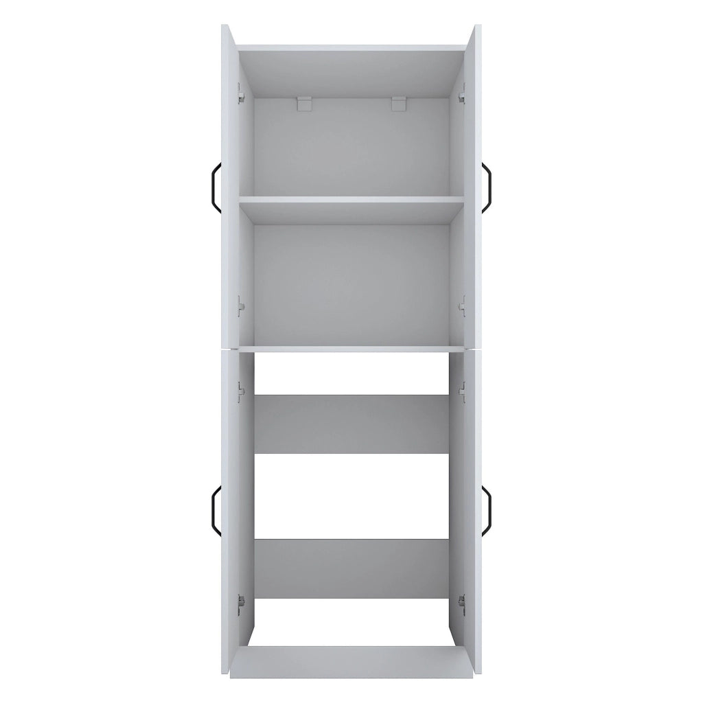 Sarre, Armadio Multiuso Grande 2 Ripiani, 70x182h cm Bianco