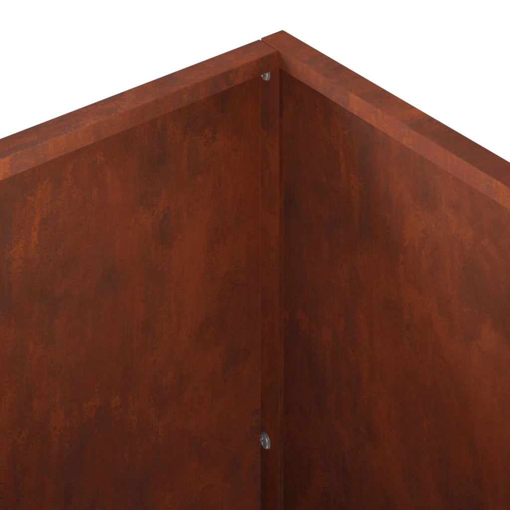 Vaso da giardino 2 pz Ruggine 100 x 40 x 40 cm Acciaio Corten 8005259