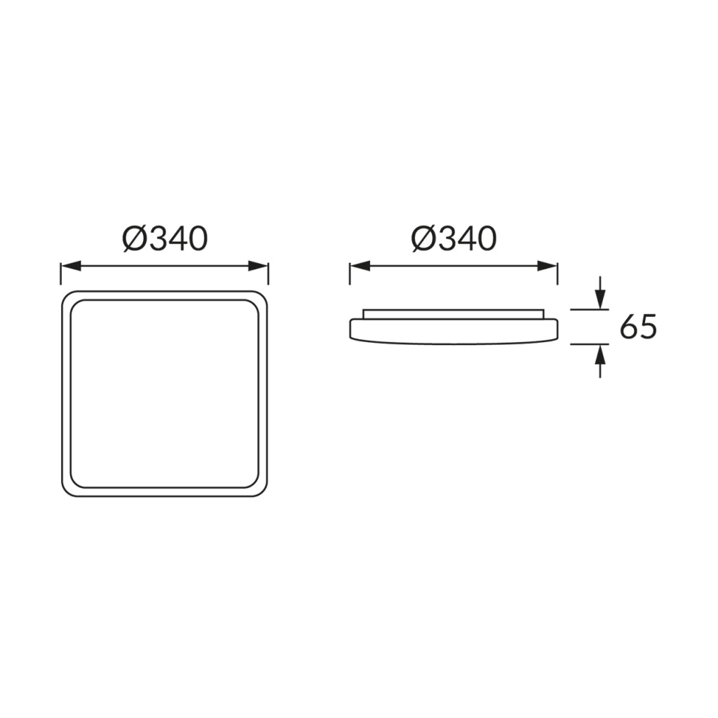 Plafoniera bagno WENA Struhm 34cm 24W LED CCT IP44