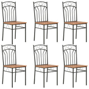 Sedie per Sala da Pranzo 6 pz Marroni in MDF cod mxl 64062