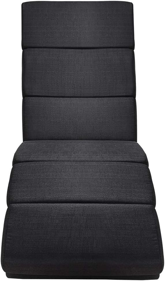® Poltrona Chaise Longue 186x89x55 cm Lettino Sdraio Ergonomico in Tessuto Imbottito Portata 180 kg Soggiorno Ufficio Interno Reclinabile Lettura
