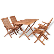 Set da pranzo da giardino 5 pezzi in legno massello di teak 02_0014770