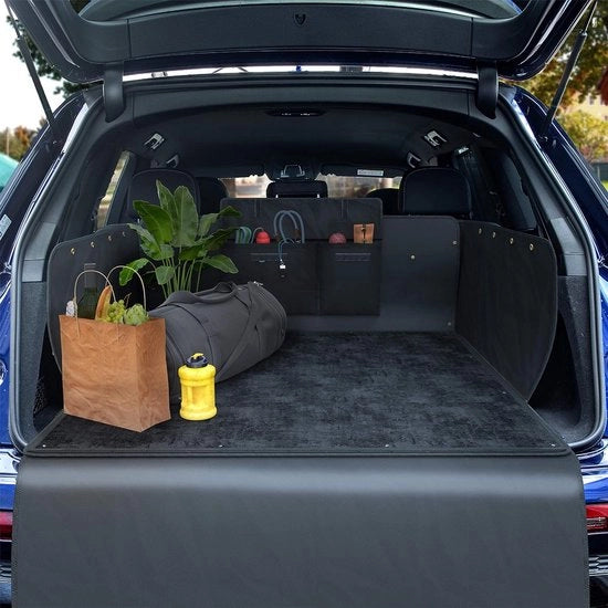 Protezione bagagliaio cane con coperta extra rimovibile, un asciugamano impermeabile per cani per l'auto con fondo antiscivolo e protezione laterale.