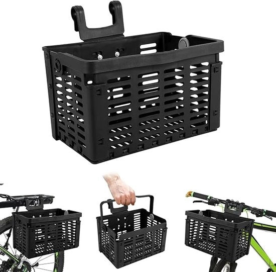 Portaoggetti - Ampio e Solido - Ideale per Spese, Scuola o Lavoro - Resistente al Tempo e Progetto Sostenibile - Facile da Montare su Portabagagli - Pratico e Stilato per Ogni Bicicletta
