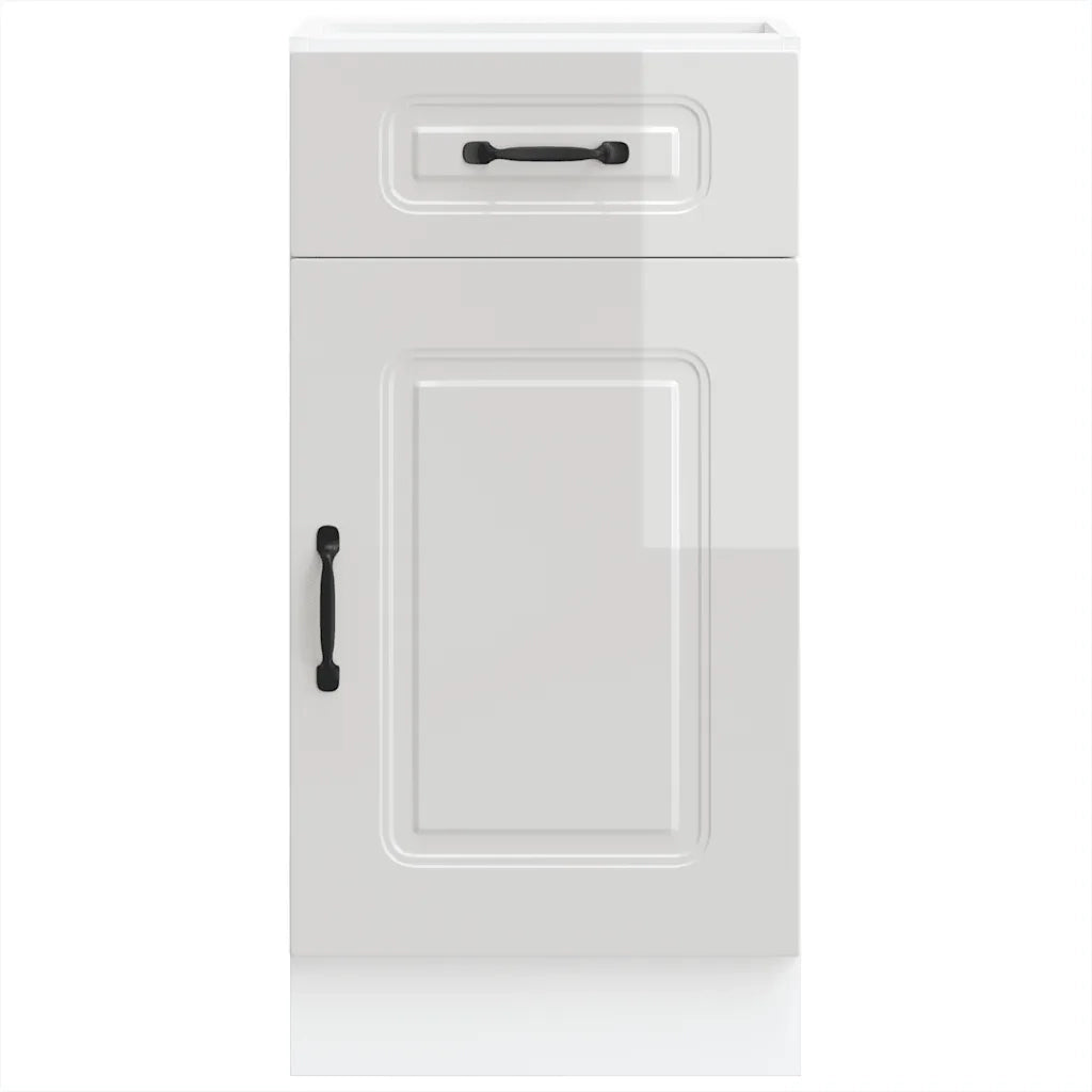 Base da Cucina Kalmar Bianco Lucido in Legno Multistrato 853469