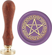 Sigillo di cera per sigillatura 30mm - Testa in rame con manico in legno - Inviti di compleanno cartoline di auguri confezioni