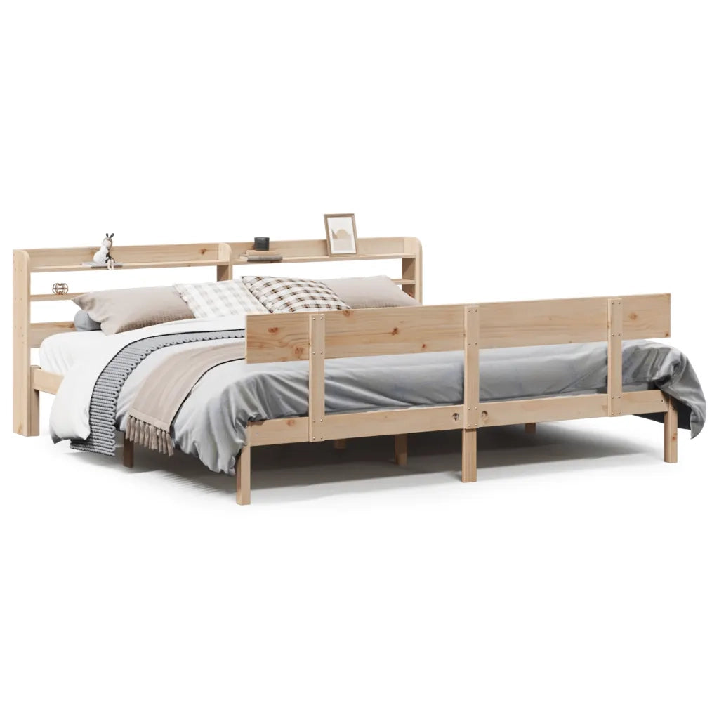 Letto matrimoniale | Letto per adulti | Letto senza Materasso 180x200 cm in Legno Massello di Pino