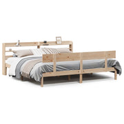 Letto matrimoniale | Letto per adulti | Letto senza Materasso 180x200 cm in Legno Massello di Pino