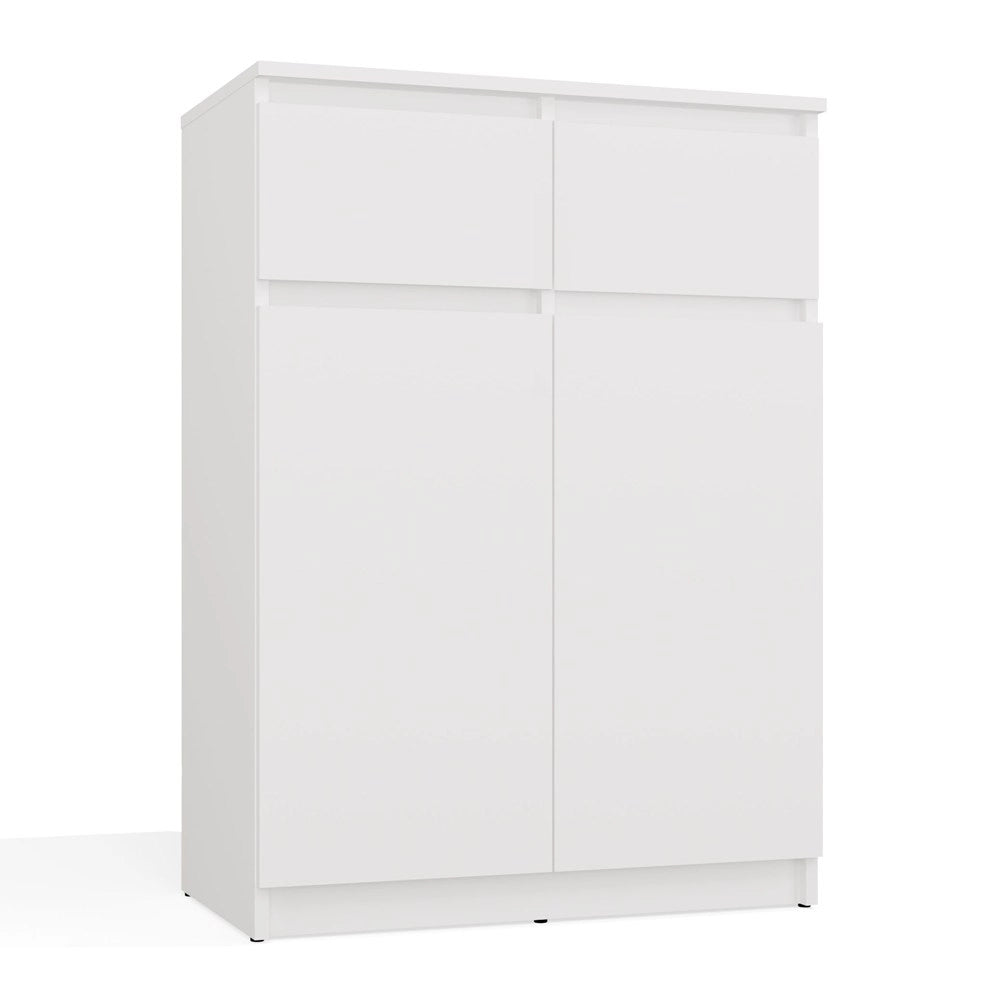 Cassettiera MALWA 2dd2s mobile 2 ante 2 cassetti per soggiorno bianco