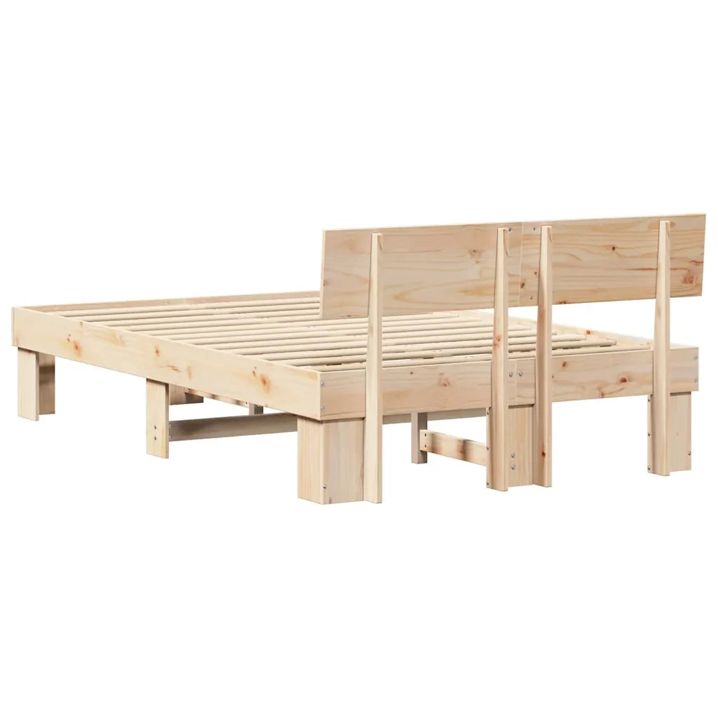 Struttura del letto Naturale 140 x 190 cm Pino massello 872572
