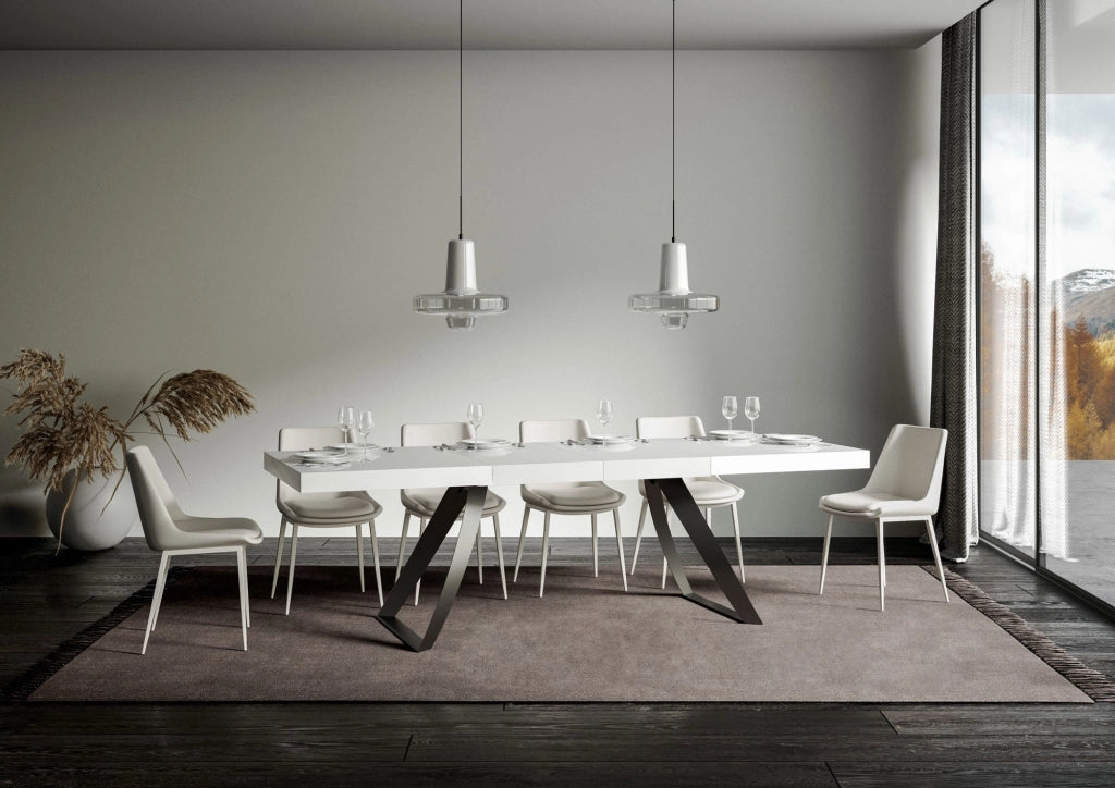 Tavolo Allungabile 160/264x90x77 cm Proxy Premium Bianco Frassino