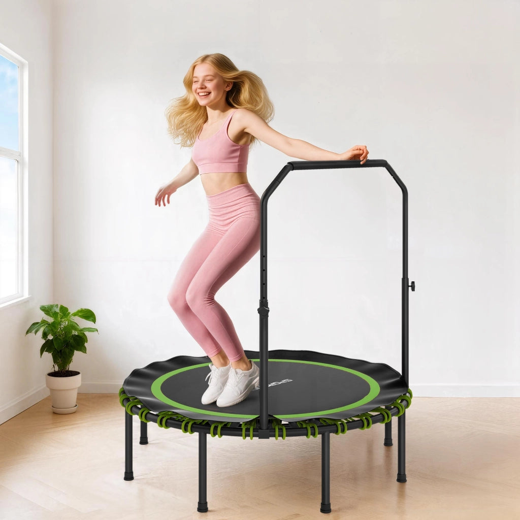 Tappeto elastico fitness ¨C zephmum ¨C verde, acciaio, plastica, regolabile