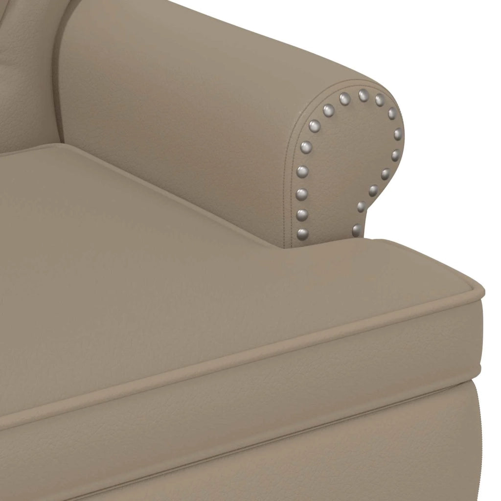 Loveseat con bottoni imbottiti Cappuccino 120 x 65 x 77 cm 42041862