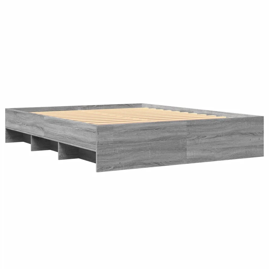 Giroletto senza Materasso Grigio Sonoma 160x200 cm Truciolato 3295644