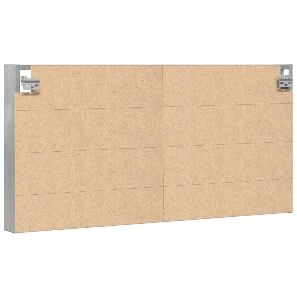 Armadietto Vetrina Grigio Cemento 100x8,5x50 cm Multistrato 847950